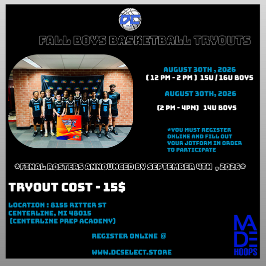 Fall basketball Tryout ticket